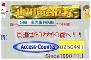 もうすぐ、アクセスカウンター252225番へ!!