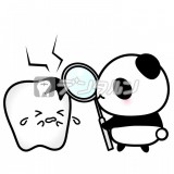 歯の虫歯を確認するパンダ 動物 虫歯 byきなこ杏