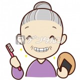 歯磨きで健康なはのおばあちゃん 煎餅 女性 by mocaco