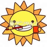 歯磨きをする太陽 by mocaco