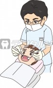 歯の治療をする男性医師 by 綿谷さつき