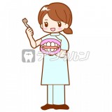 歯磨きの仕方を教える女性歯科医師 予防 女性歯科 byきなこ杏
