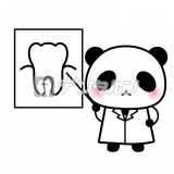 歯の状態を説明するパンダ歯科医 動物 byきなこ杏