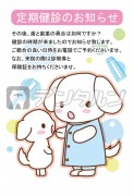 イヌ 動物 ハガキデザイン 定期健診のお知らせ