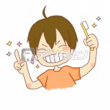 歯磨きで綺麗に磨けた男の子 by桜子